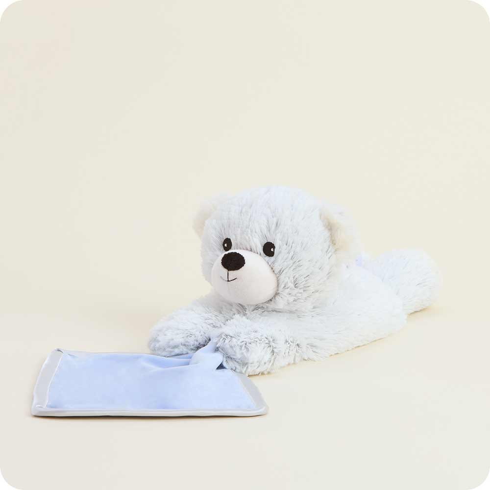 Marshmallow Bear Blankie Warmies - Cozy Glow