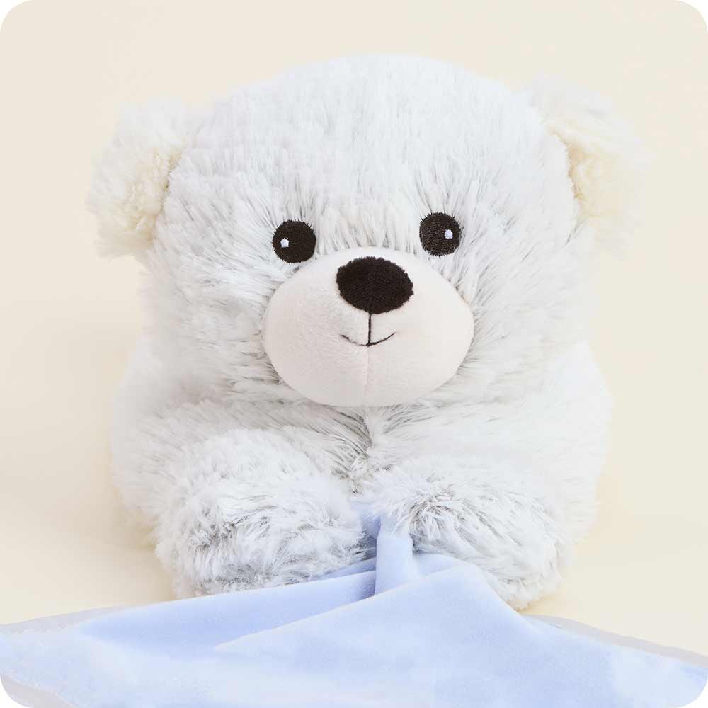 Marshmallow Bear Blankie Warmies - Cozy Glow