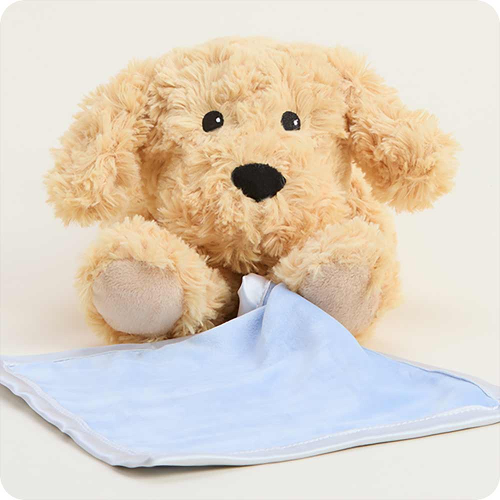 Golden Dog Blankie Warmies - Soft Glow