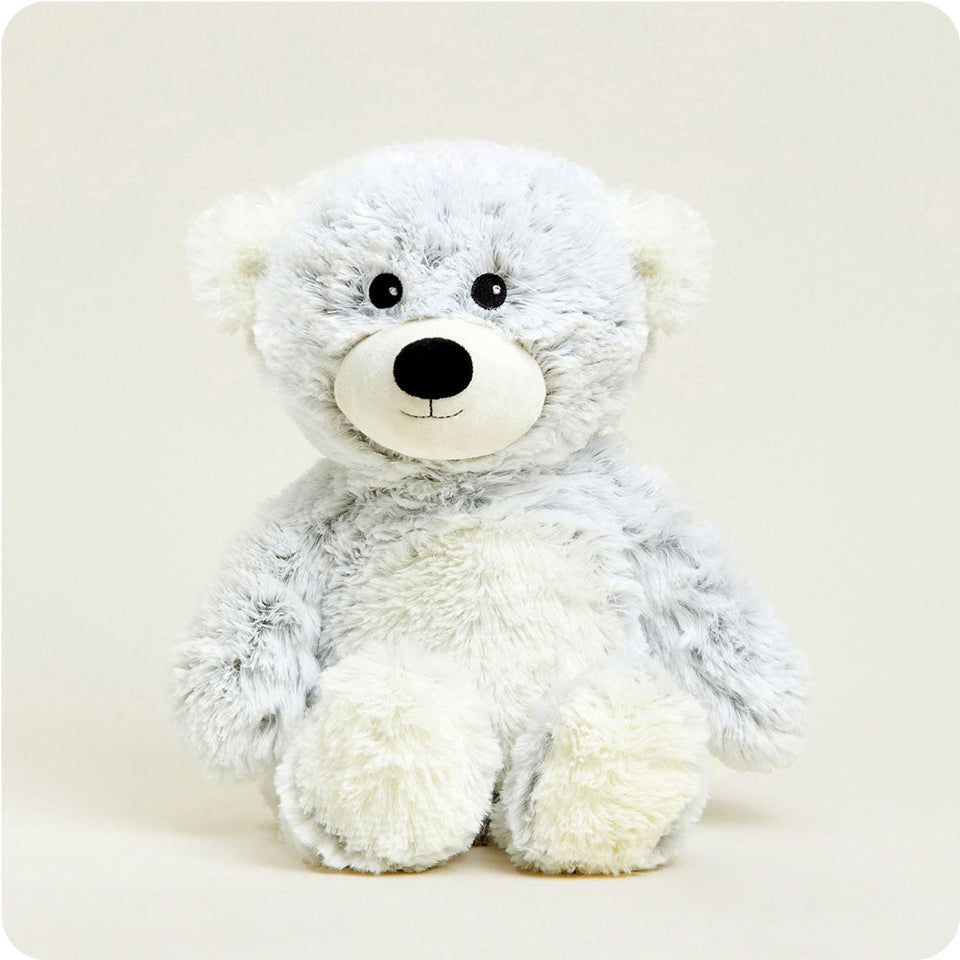 Gray Marshmallow Bear Warmies - Clean Mood