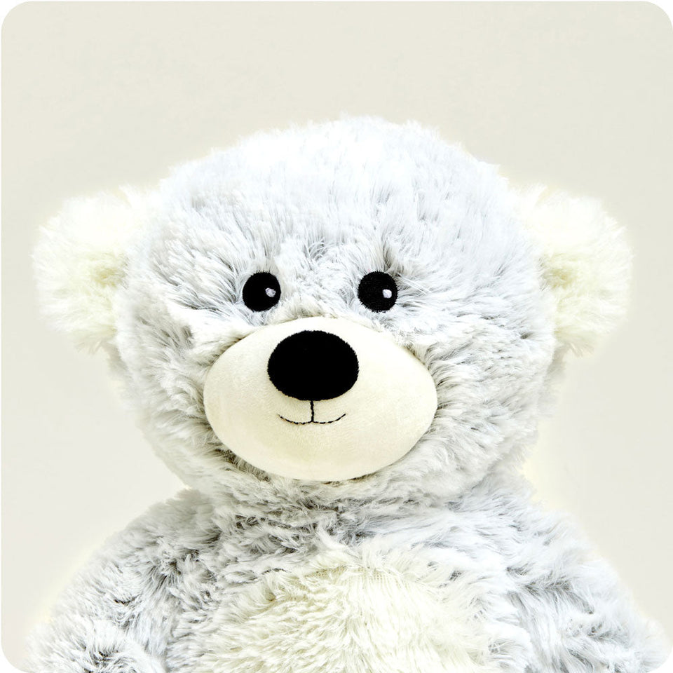 Gray Marshmallow Bear Warmies - Clean Mood