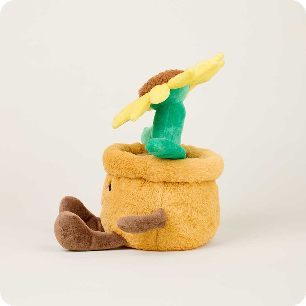 Yellow Flower Pot Warmies - Soft Glow