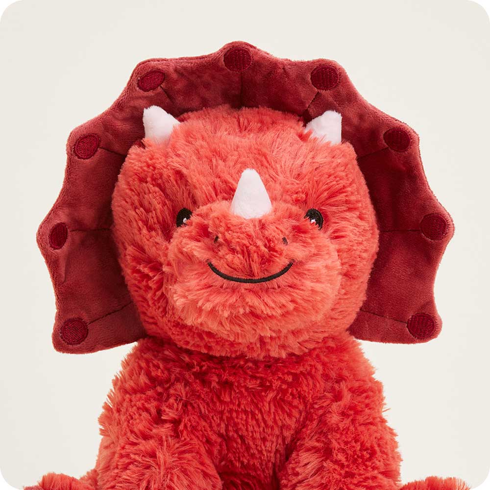 Red Triceratops Warmies - Cozy Glow