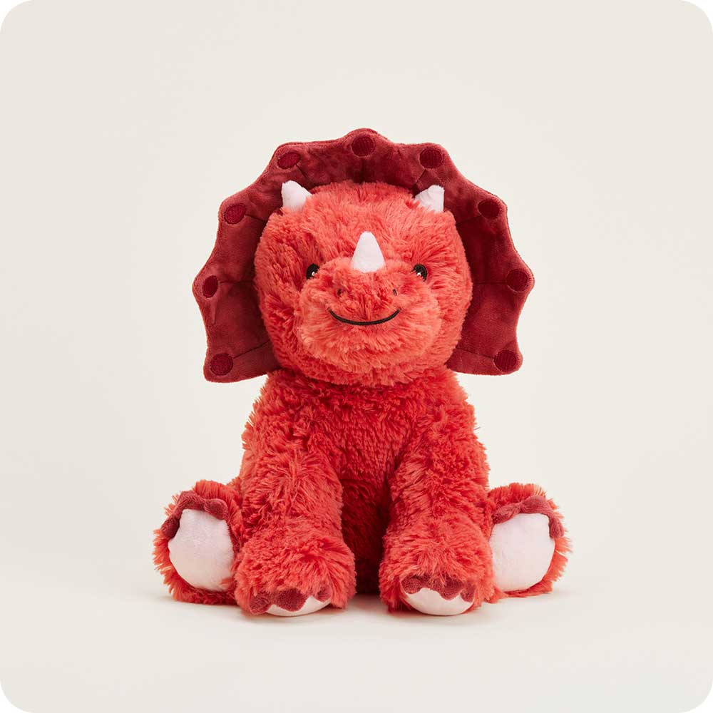 Red Triceratops Warmies - Cozy Glow