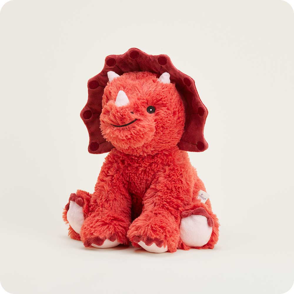 Red Triceratops Warmies - Cozy Glow