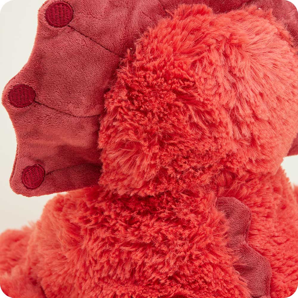 Red Triceratops Warmies - Cozy Glow