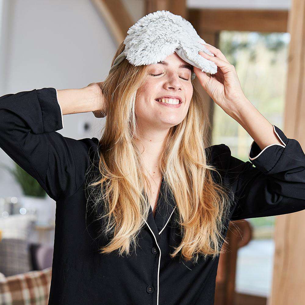 Marshmallow Gray Eye Mask Warmies - Ready Carry