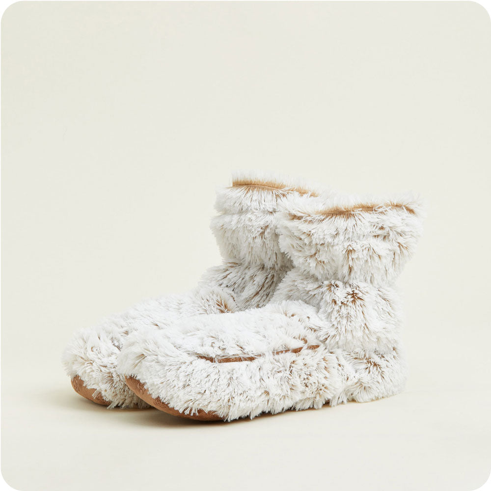 Marshmallow Brown Boots Warmies® - Cozy Glow