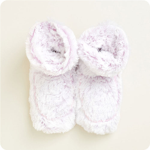 Marshmallow Lavender Boots Warmies® - Cozy Glow