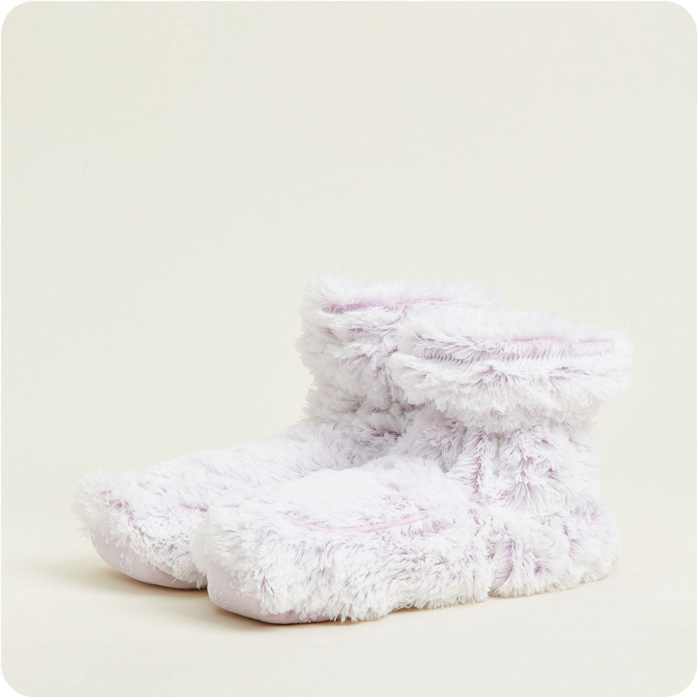 Marshmallow Lavender Boots Warmies® - Cozy Glow