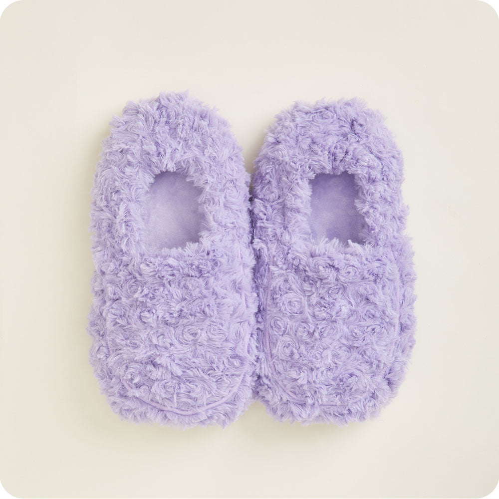 Curly Purple Slippers Warmies® - Warm Blend
