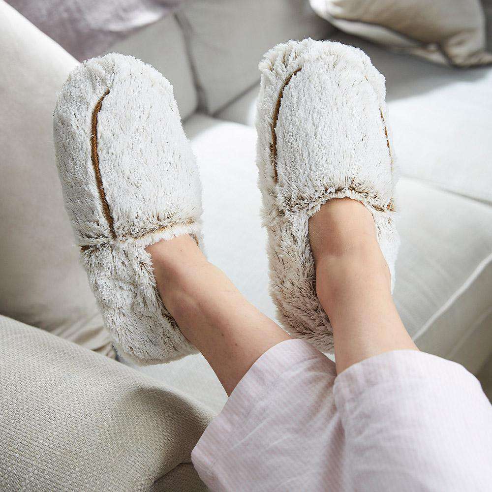 Marshmallow Brown Slippers Warmies® - Modern Blend