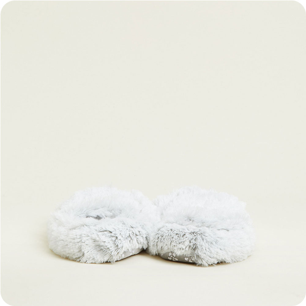 Marshmallow Gray Slippers Warmies® - Soft Glow
