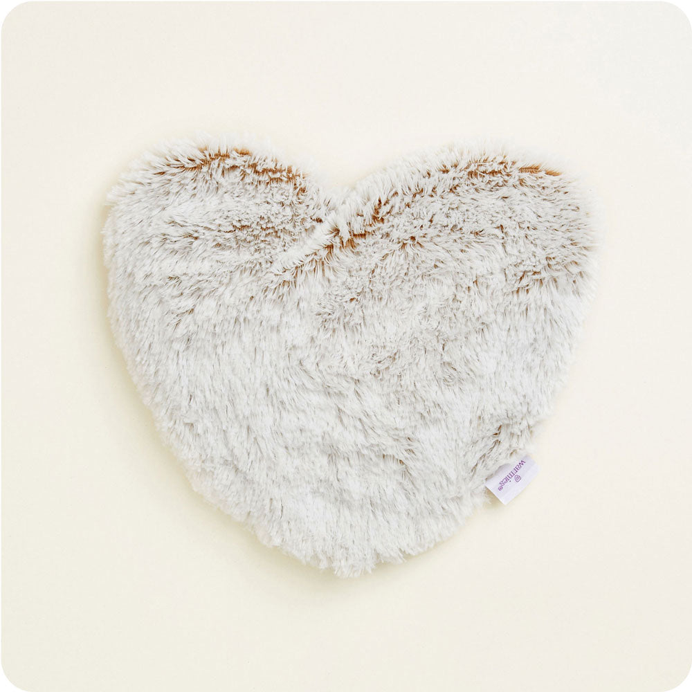 Marshmallow Brown Heart Heat Pad Warmies - Daily Balance