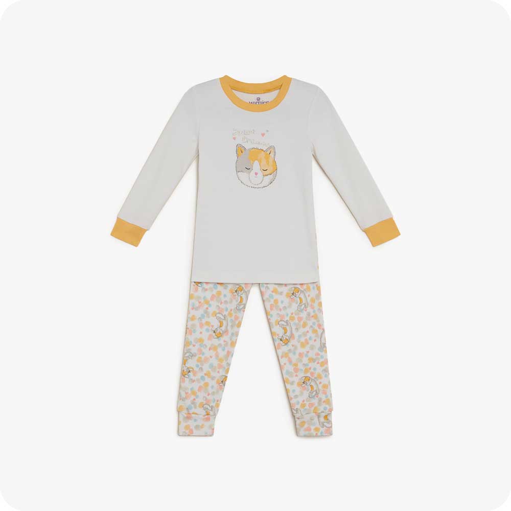 Calico Cat Long Pajamas - Ready Routine