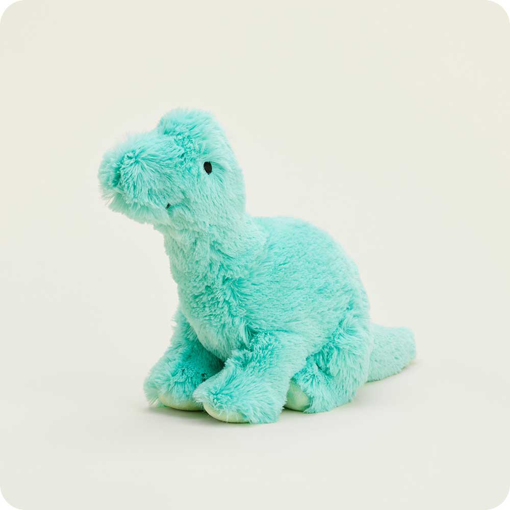 Teal Long Neck Dinosaur Warmies - Cozy Glow
