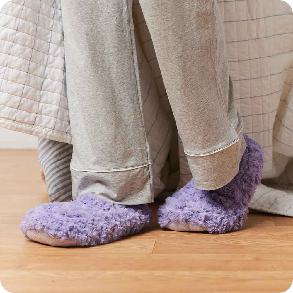Curly Purple Slippers Warmies® - Warm Blend