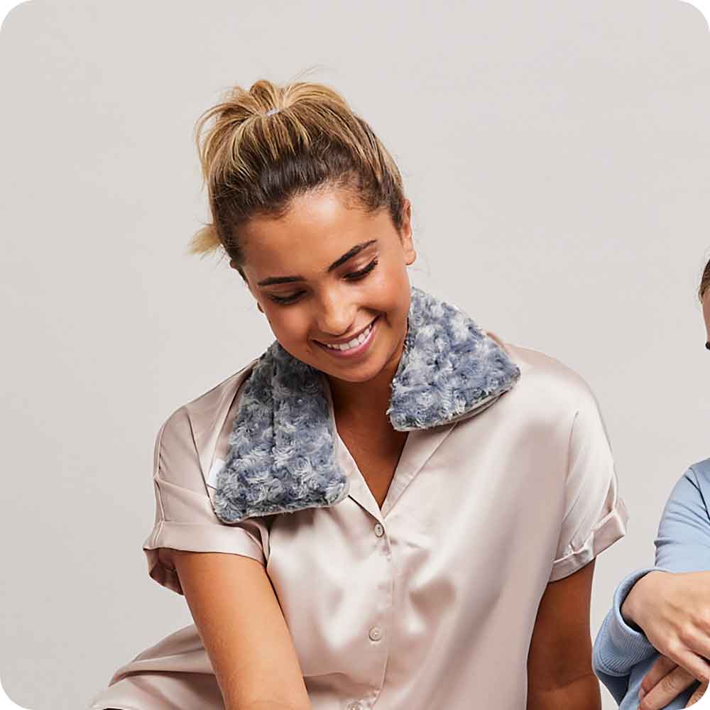 Curly Gray Neck Wrap Warmies - Ready Carry