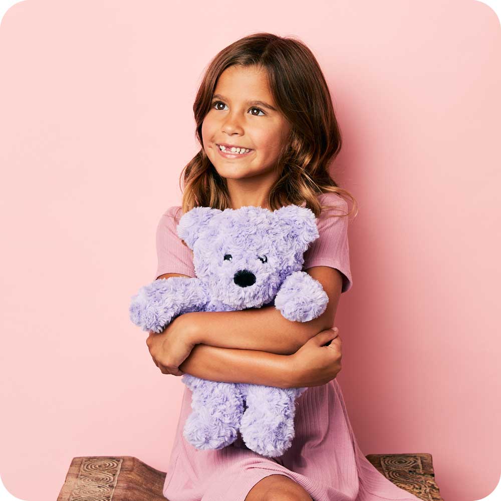 Purple Curly Bear Warmies - Clean Mood