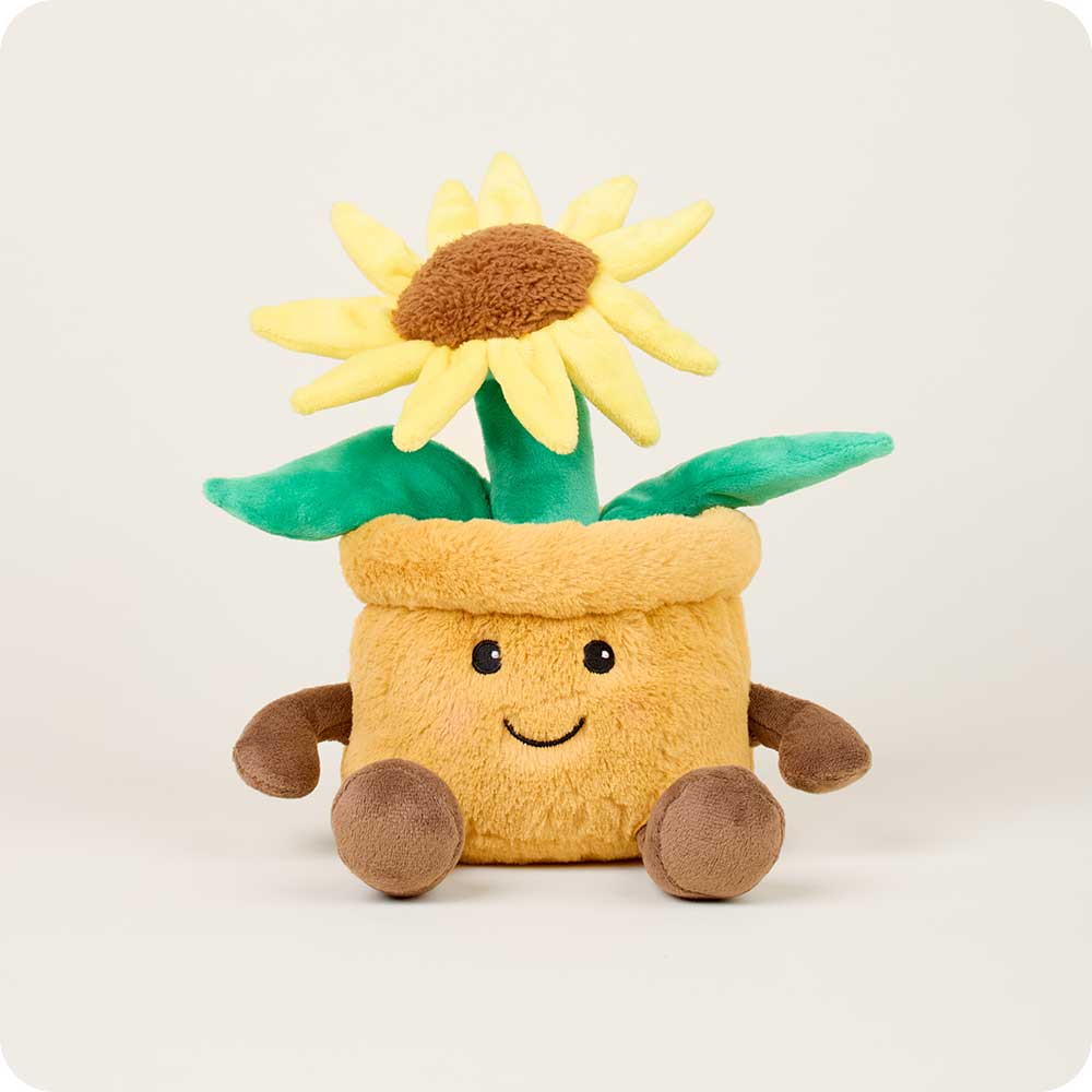 Yellow Flower Pot Warmies - Soft Glow