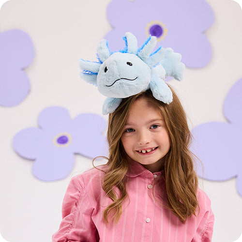 Blue Axolotl Warmies - Soft Glow