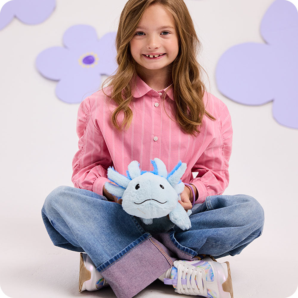 Blue Axolotl Warmies - Soft Glow