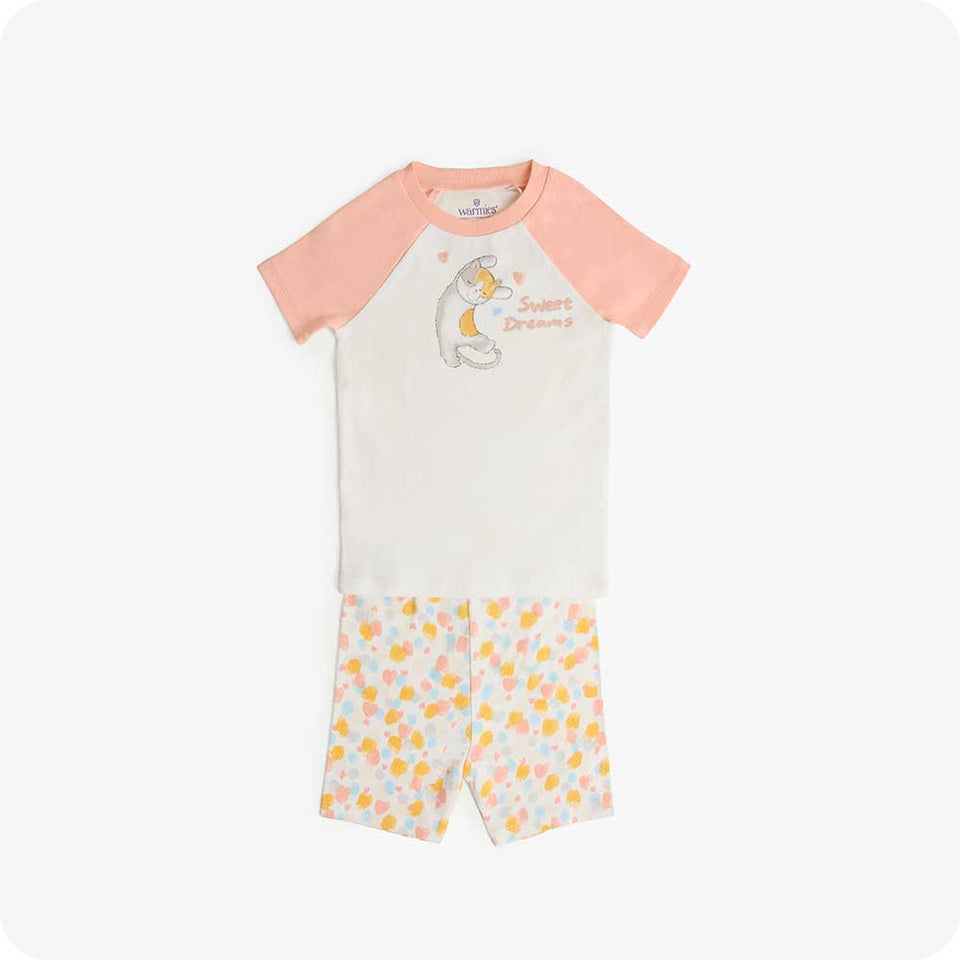 Calico Cat Shorties Pajamas - Cozy Bedtime